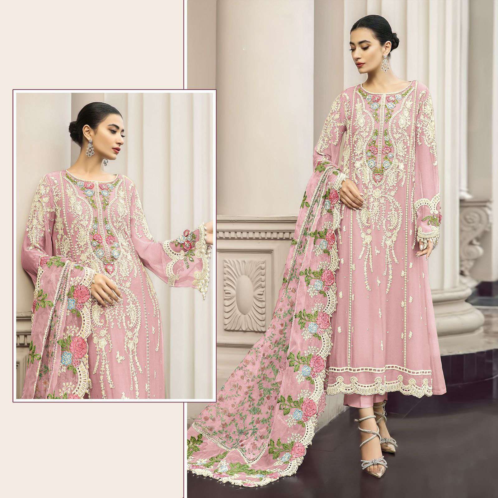Iditri Traditional Organza Designer Pakistani Salwar Suit Collection