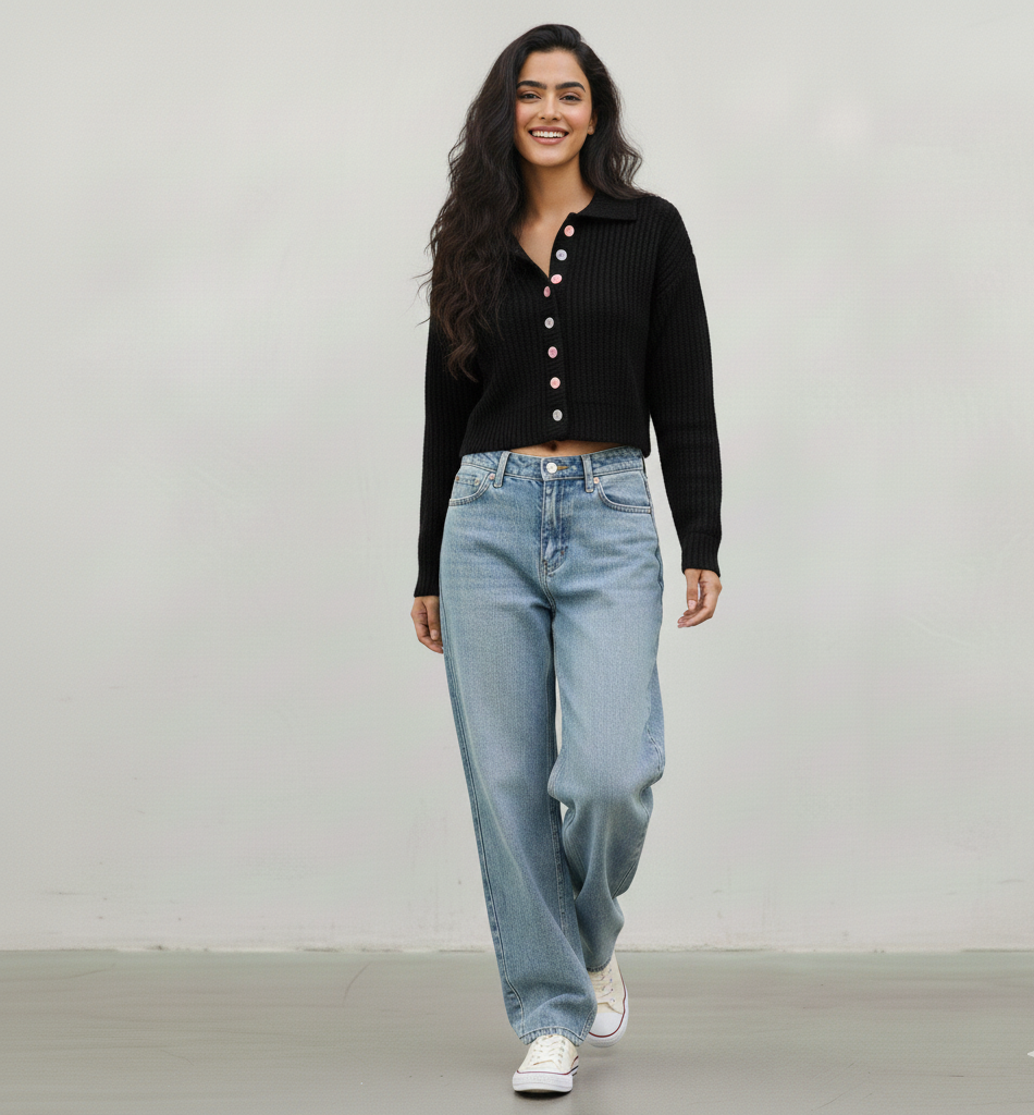 Long Sleeve Designer Knitted Sweater