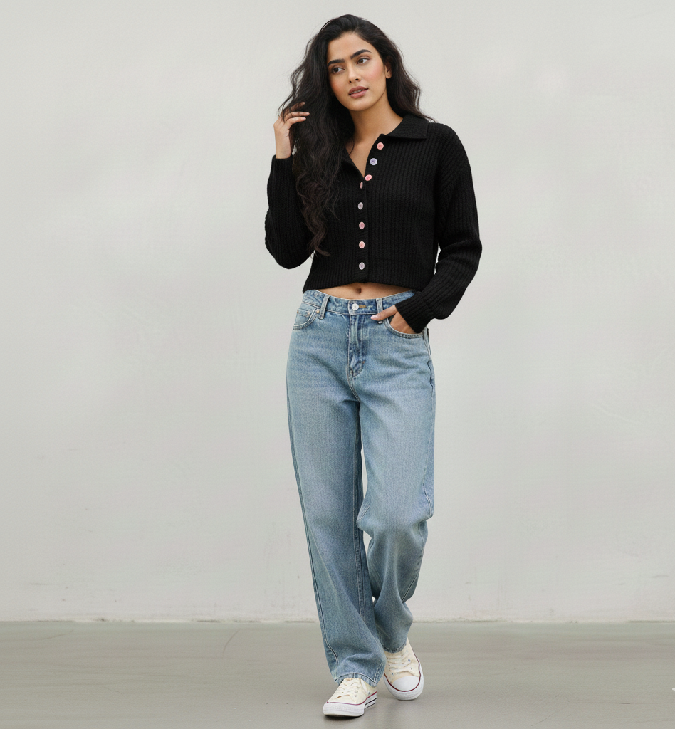 Long Sleeve Designer Knitted Sweater