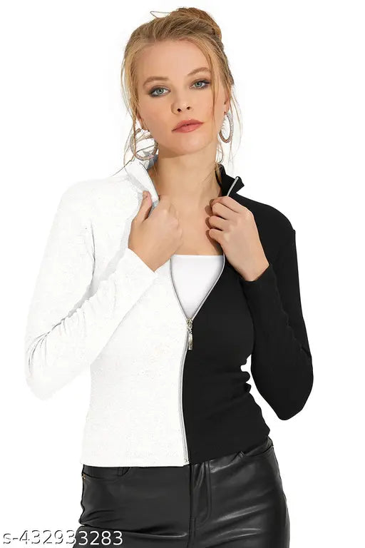 Women's Colorblock Turtleneck Long Sleeve T Shirt Casual Tee Tops