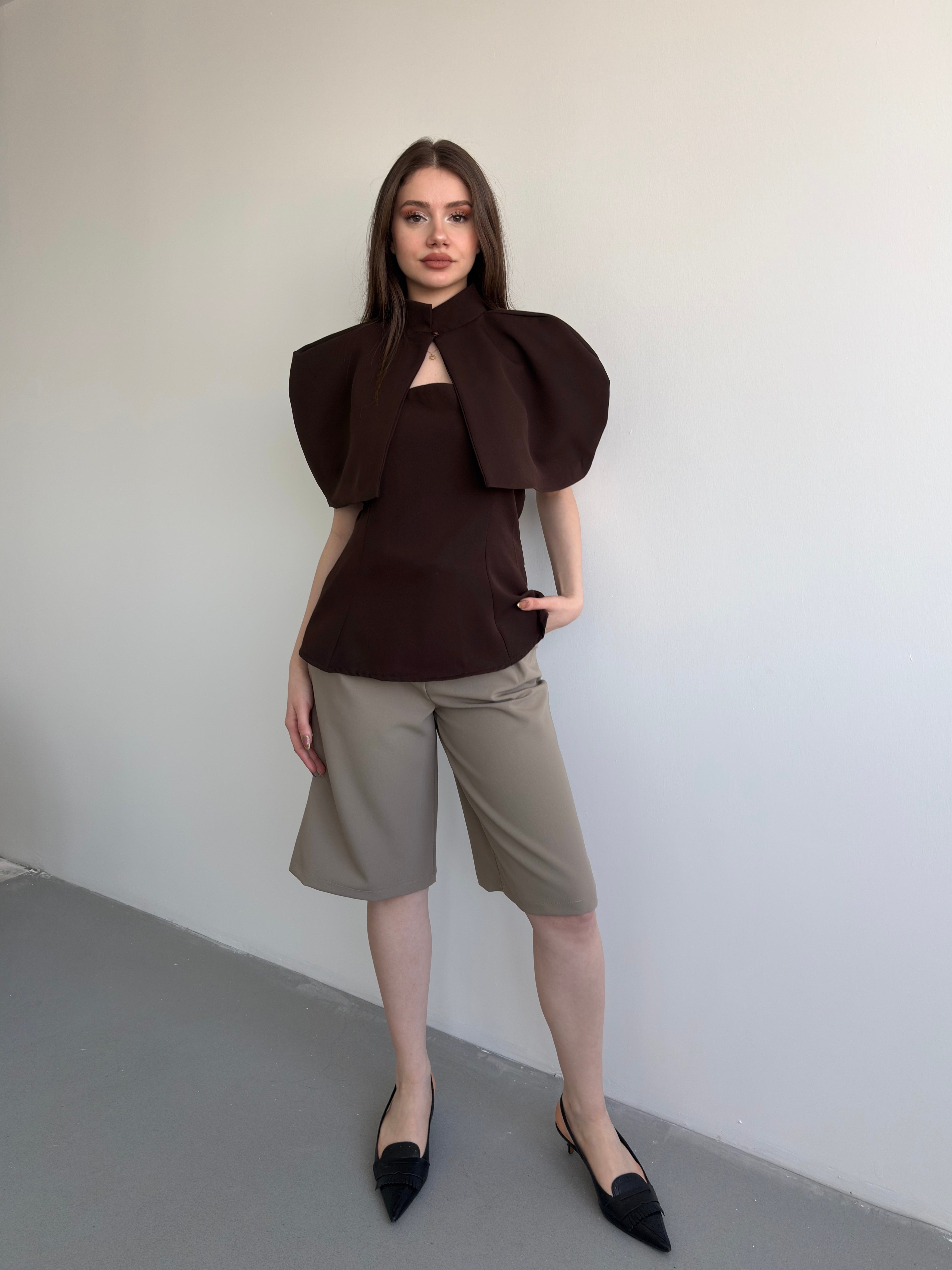 Venice Shoulder Cape & Blouse Set