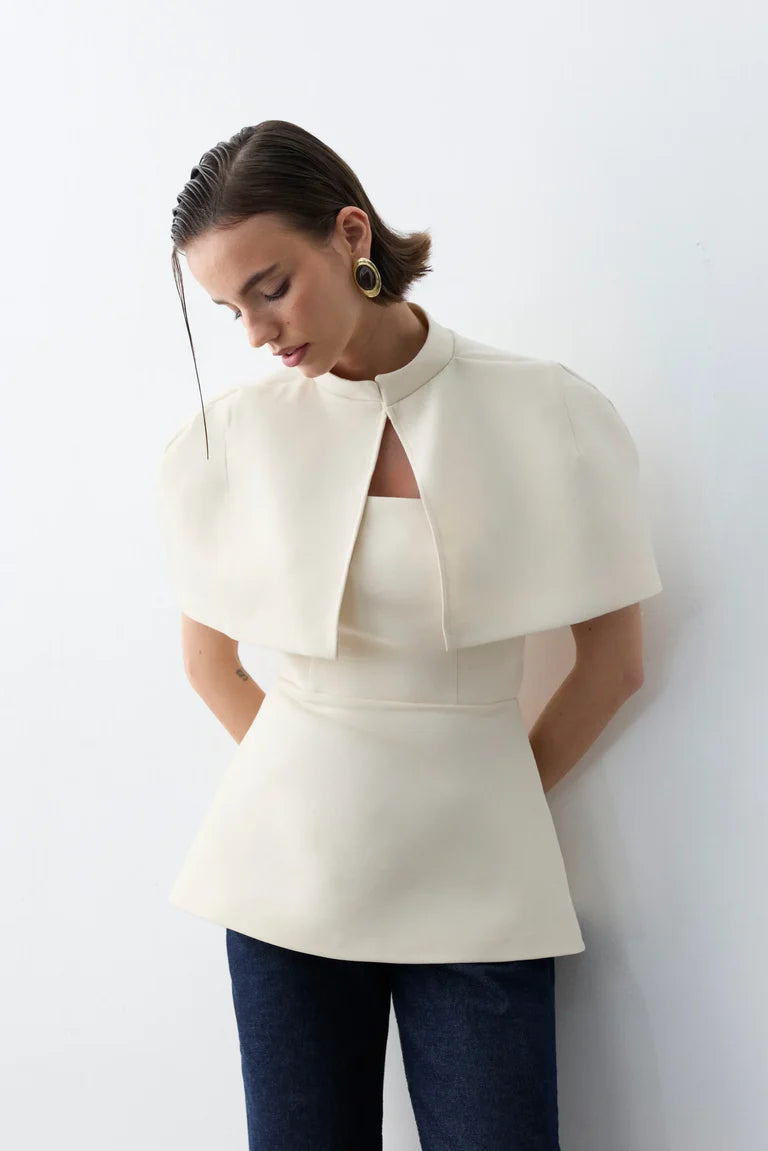 Venice Shoulder Cape & Blouse Set