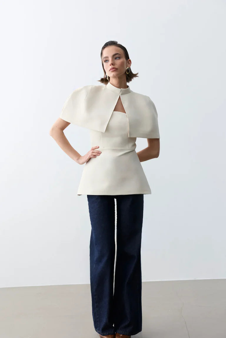 Venice Shoulder Cape & Blouse Set