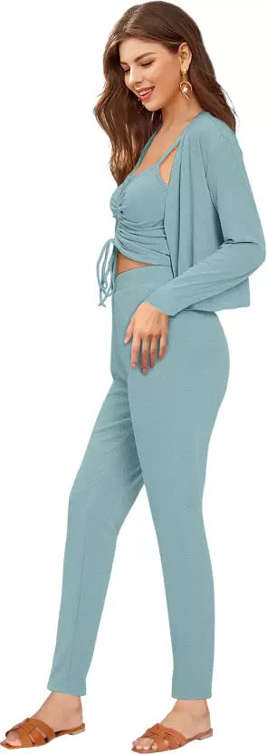 Women Exclusive Light Blue Co-ord set