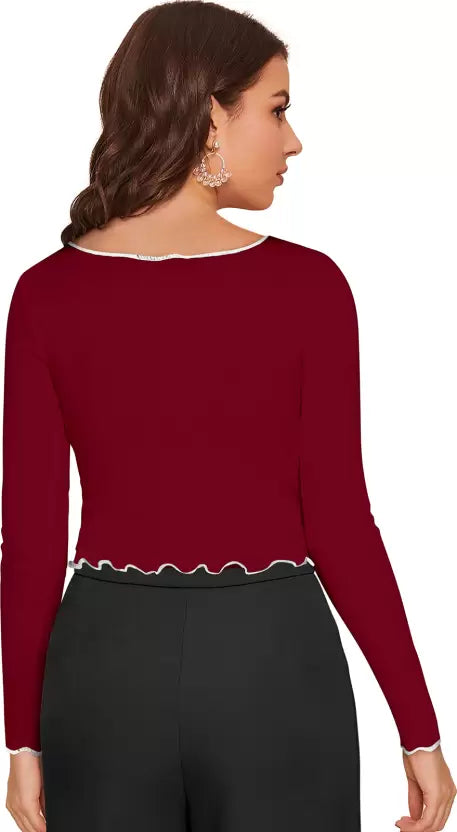 Full Sleeve Party Stylish Crop Top