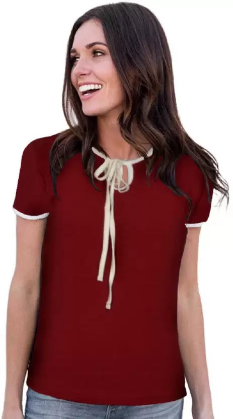 Casual Regular Sleeves Solid Women Multicolor Top