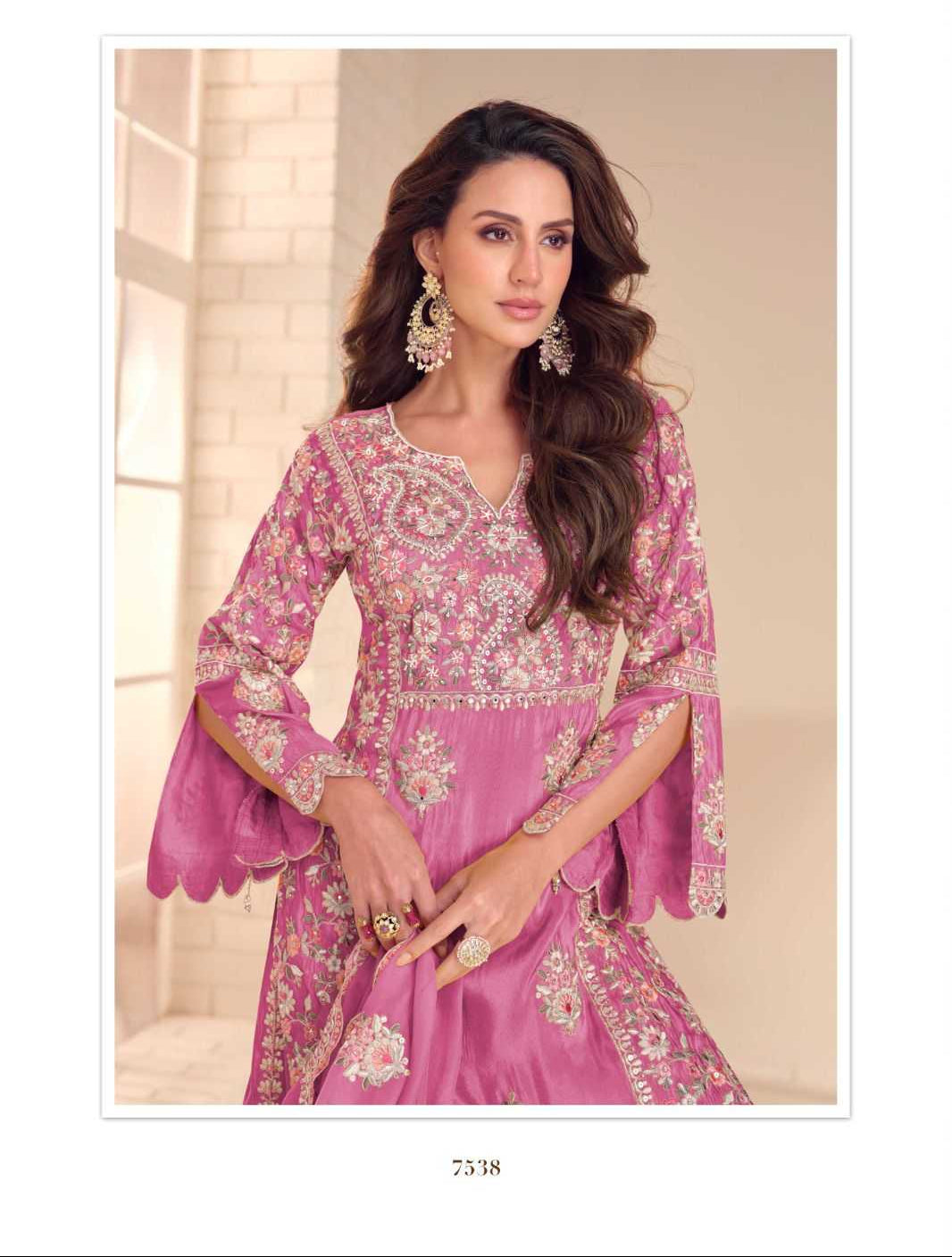 Latika Simar Silk  Designer Embroidery Suit Set
