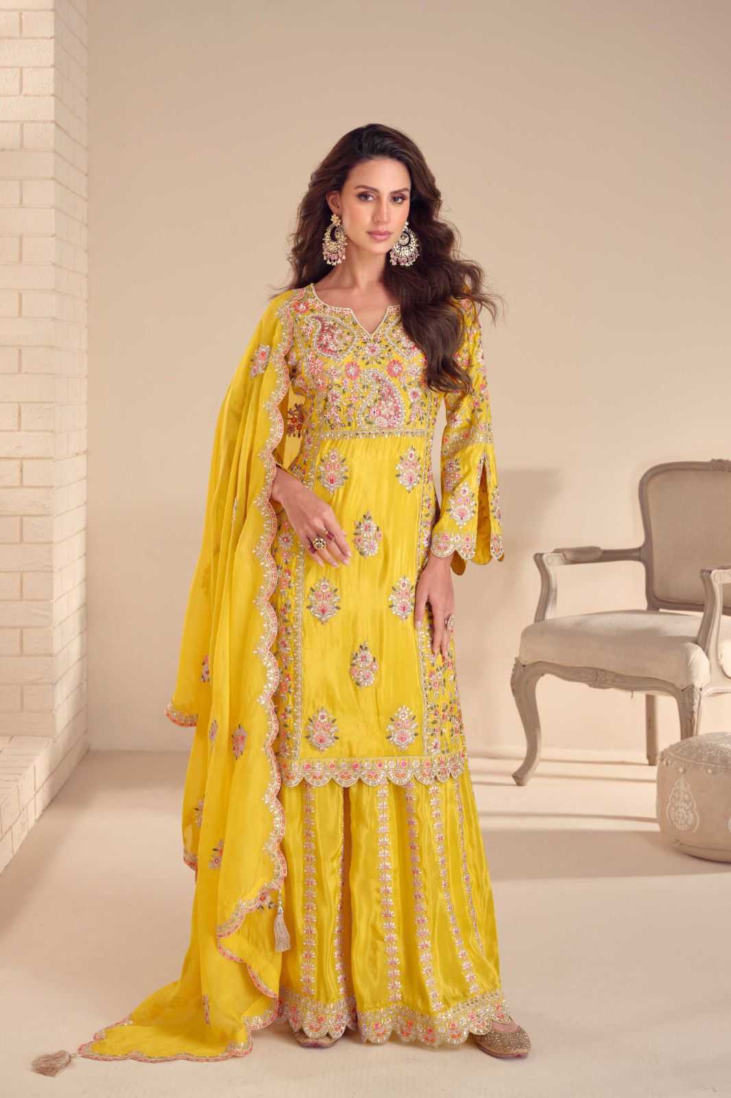 Latika Simar Silk  Designer Embroidery Suit Set